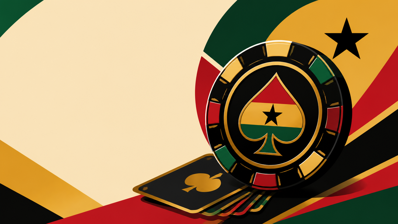 Poker table scene with cards and chips for an informational Ghana guide to 247 Games Poker
