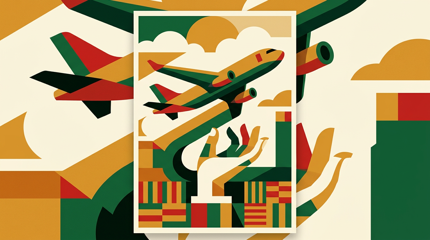 Editorial illustration of Aviator Game legitimacy checks for adult readers in Ghana