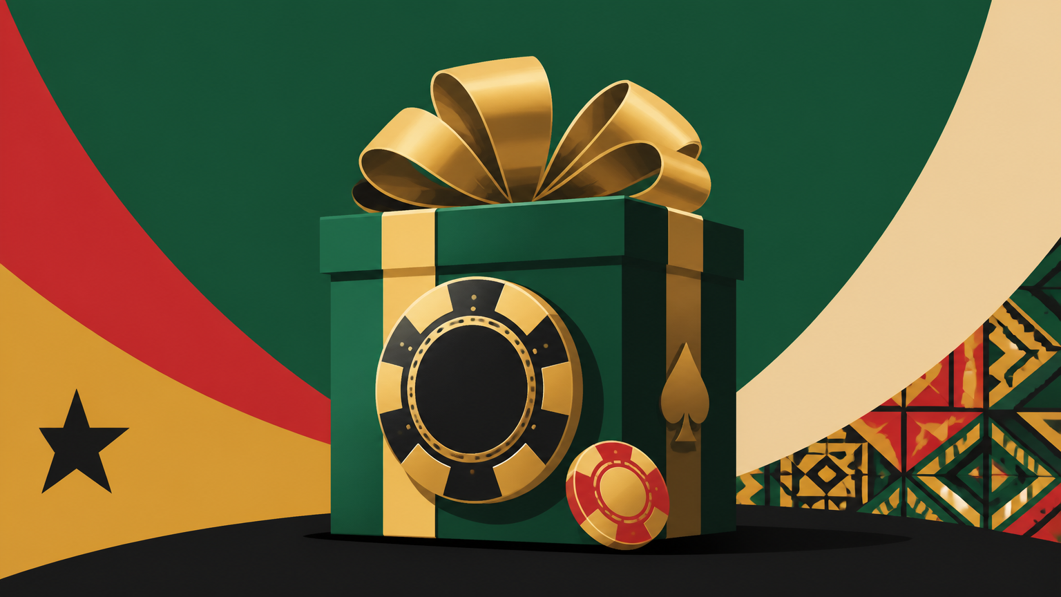 Editorial illustration for a Ghana casino 300 bonus guide