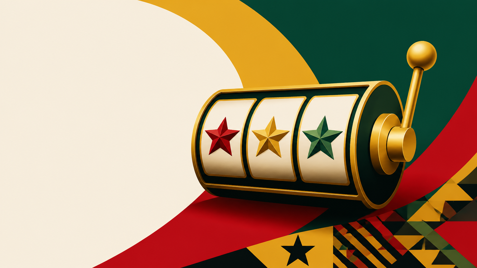 Editorial illustration for a Ghana guide to casino 777 bonus terms and risks