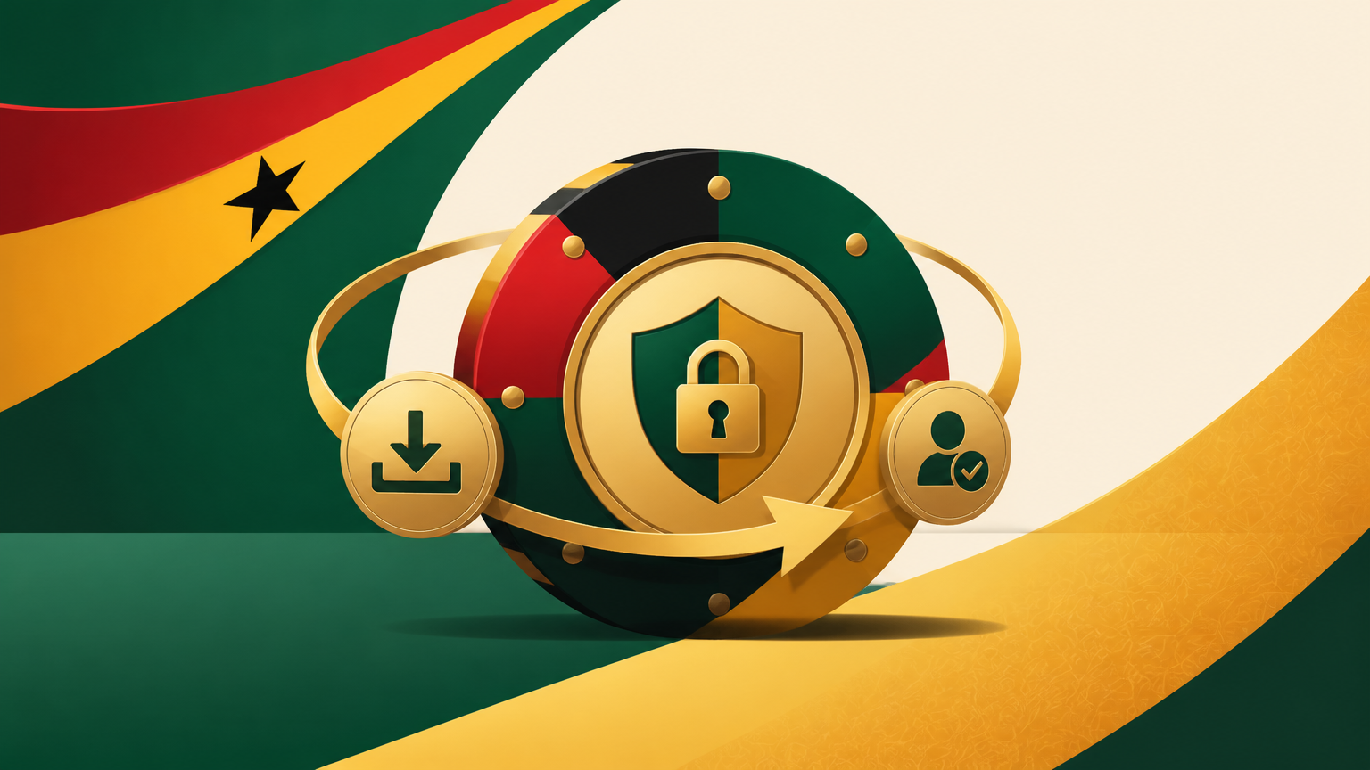 Illustration of a generic online casino payment screen and digital wallet concept for a Ghana payments guide