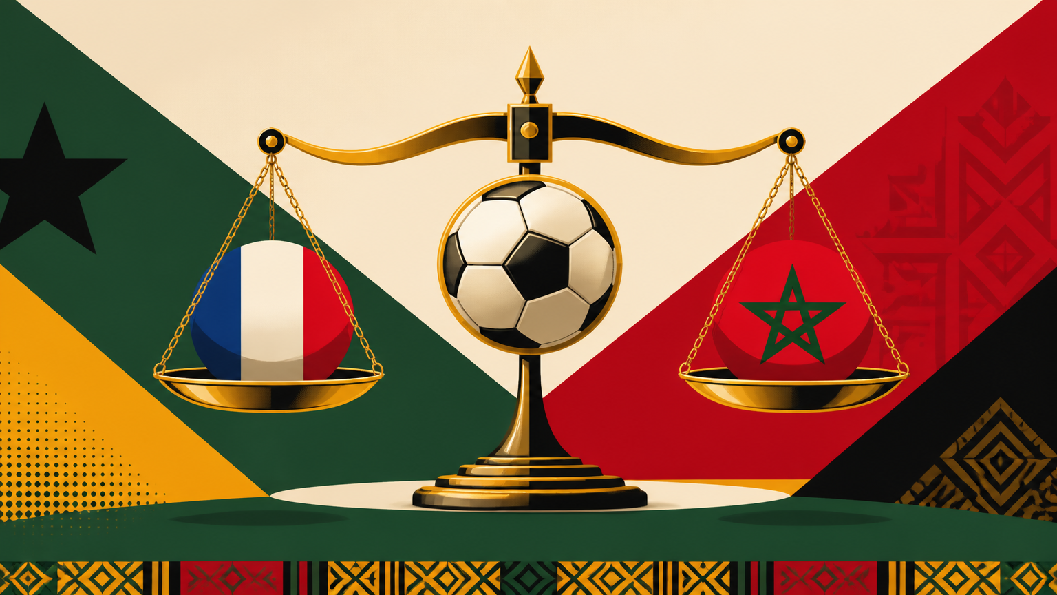 Editorial image for a Ghana guide to France vs Morocco betting odds with football and generic odds display