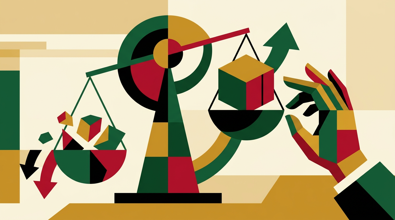 Editorial illustration of 1X2 football betting odds for a Ghana guide
