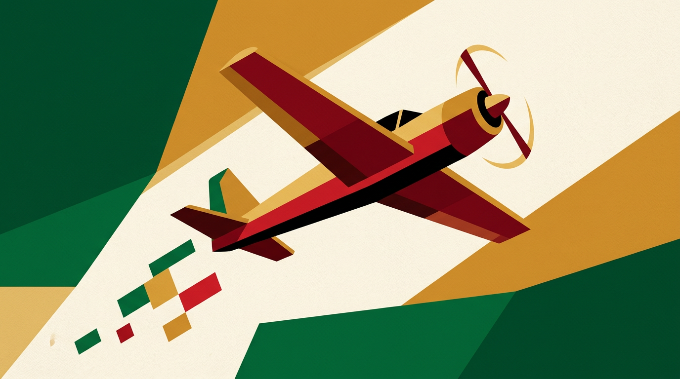 Illustration of a crash-style Aviator game interface with rising multiplier for an adult Ghana guide