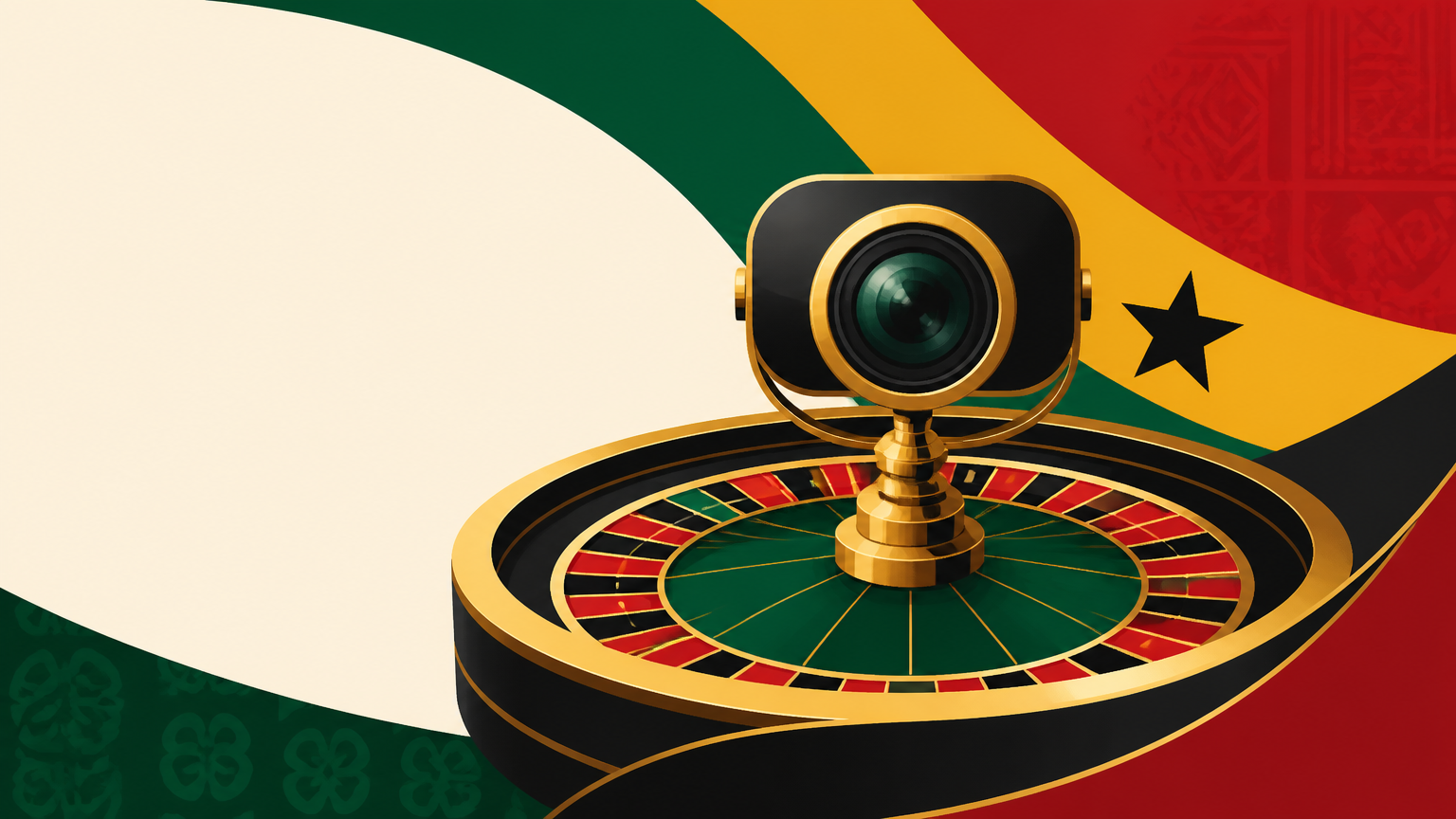 Illustration of a generic live casino interface for an informational Ghana guide