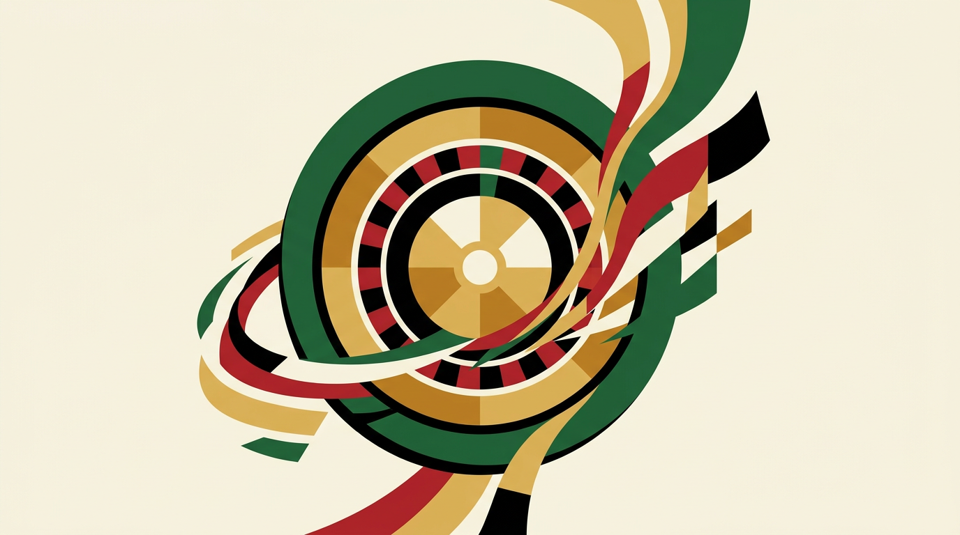 Editorial image of a roulette wheel and ball for an informational Ghana guide to roulette