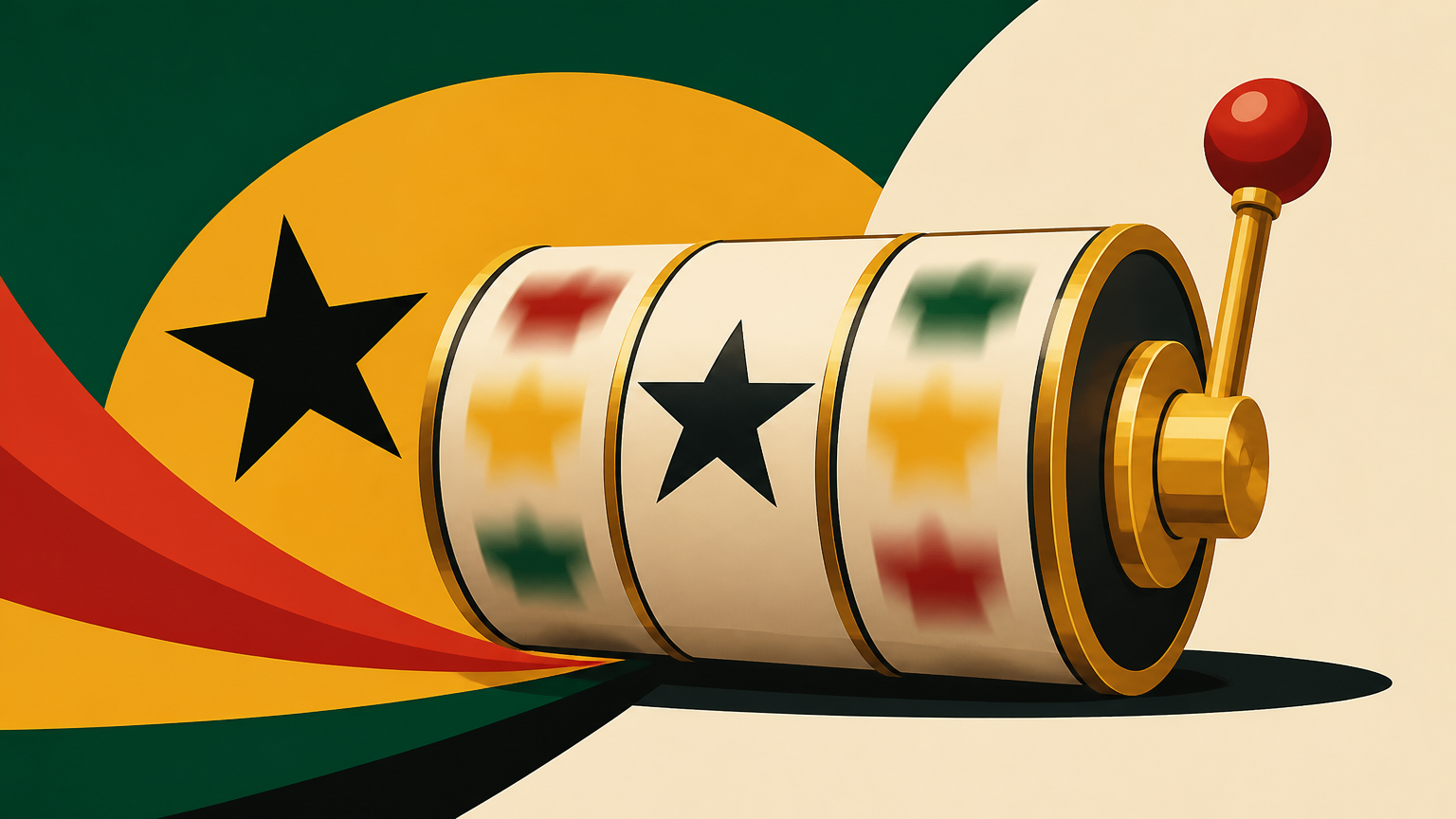 Generic editorial image of online slot games on a smartphone and laptop for an informational Ghana guide.